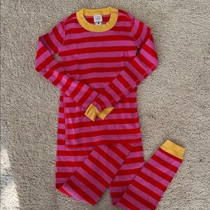 Hanna Andersson Red, Pink and Yellow Striped Pajama Set